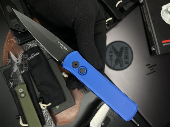 Складной нож Pro-Tech GODSON 721Blue c клинком из стали 154CM, рукоять алюминий