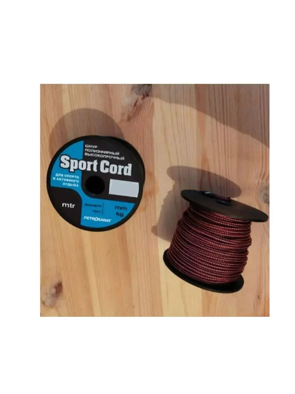 Шнур плетеный Петроканат Sport Cord 3,0 мм, 220 кг, 30 м, двухцветный, катушка