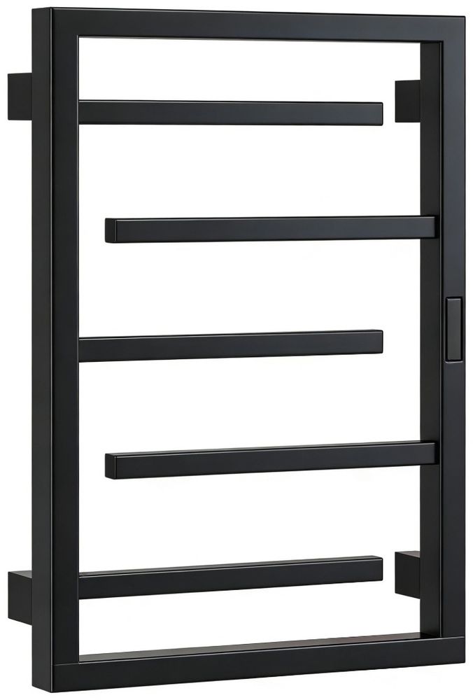 Полотенцесушитель электрический Rein Lineart Cube Matte Black 800*530 мм