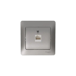 GLOSSA РОЗЕТКА компьютерная RJ45 кат. 5e, механизм, ПЛАТИНА
