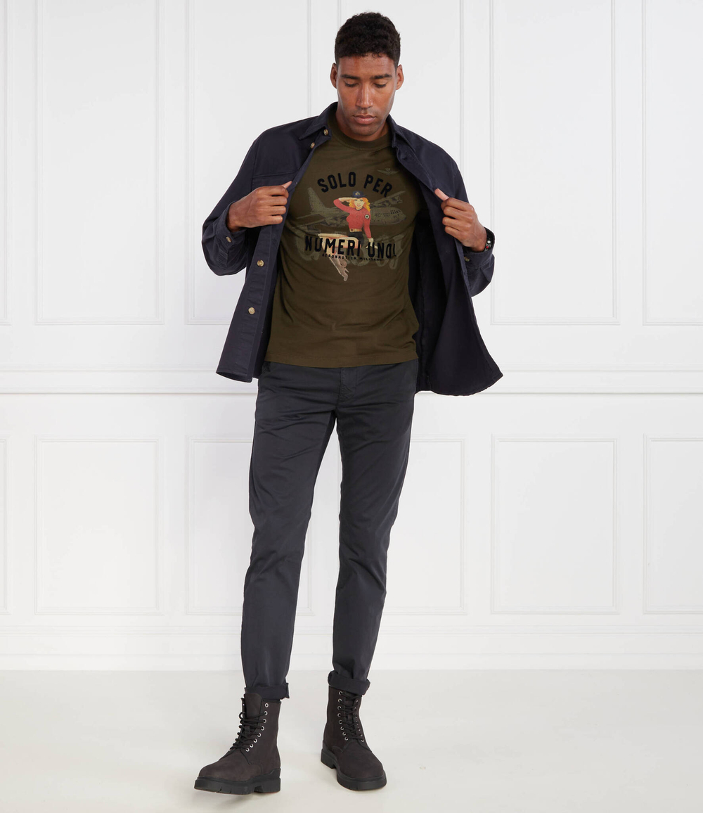 Футболка Aeronautica Militare - оливковый(TS2131J584)