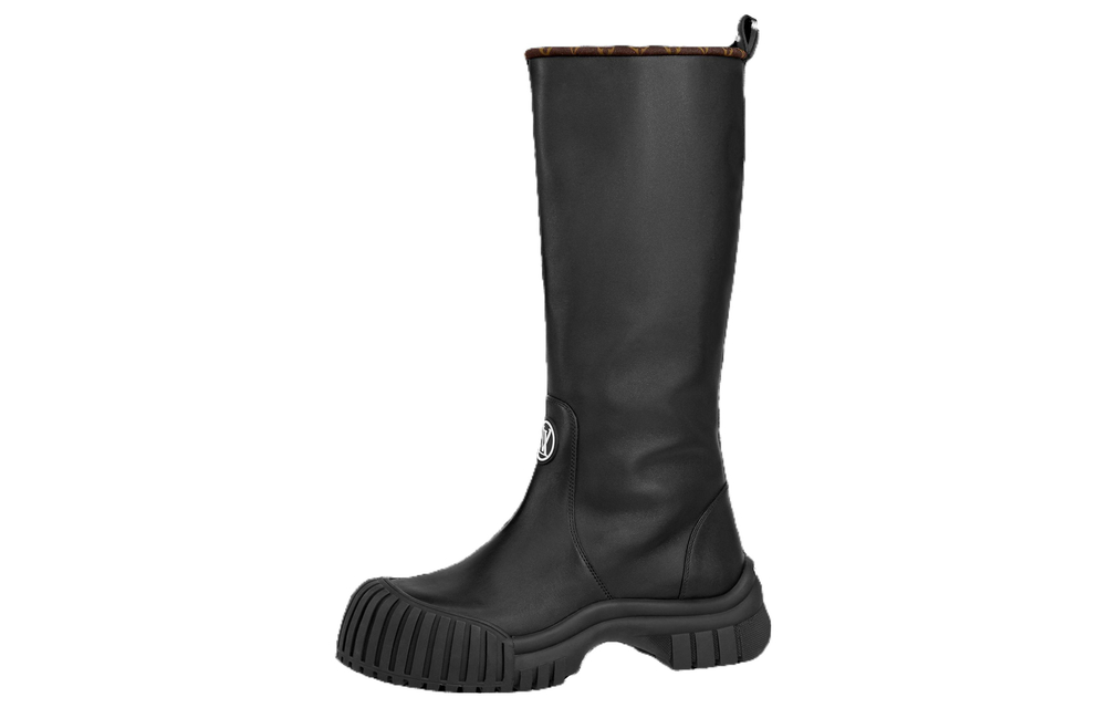 LOUIS VUITTON Ruby Flat High Boots "Black" Women"s