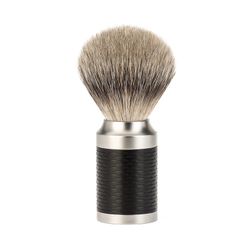 Помазок MUEHLE ROCCA, барсучий ворс высшей категории Silvertip, сталь, черный акцент (091 M 96)