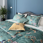 Комплект постельного белья 8 предметов со стеганным одеялом-пледом Green Delmont 190820267 Иран