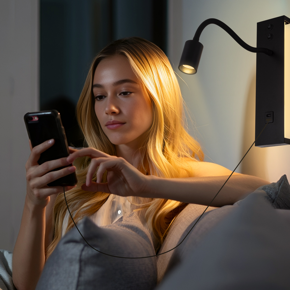 Citilux Декарт CL704471 LED USB Светильник с выключателем Чёрный