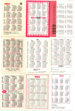 Календарики карманные 25 штук. Природа и растения - 1981 - 1994 гг.