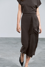 ДЛИННОЕ ПЛАТЬЕ С ВОЛАНОМ — ZARA
