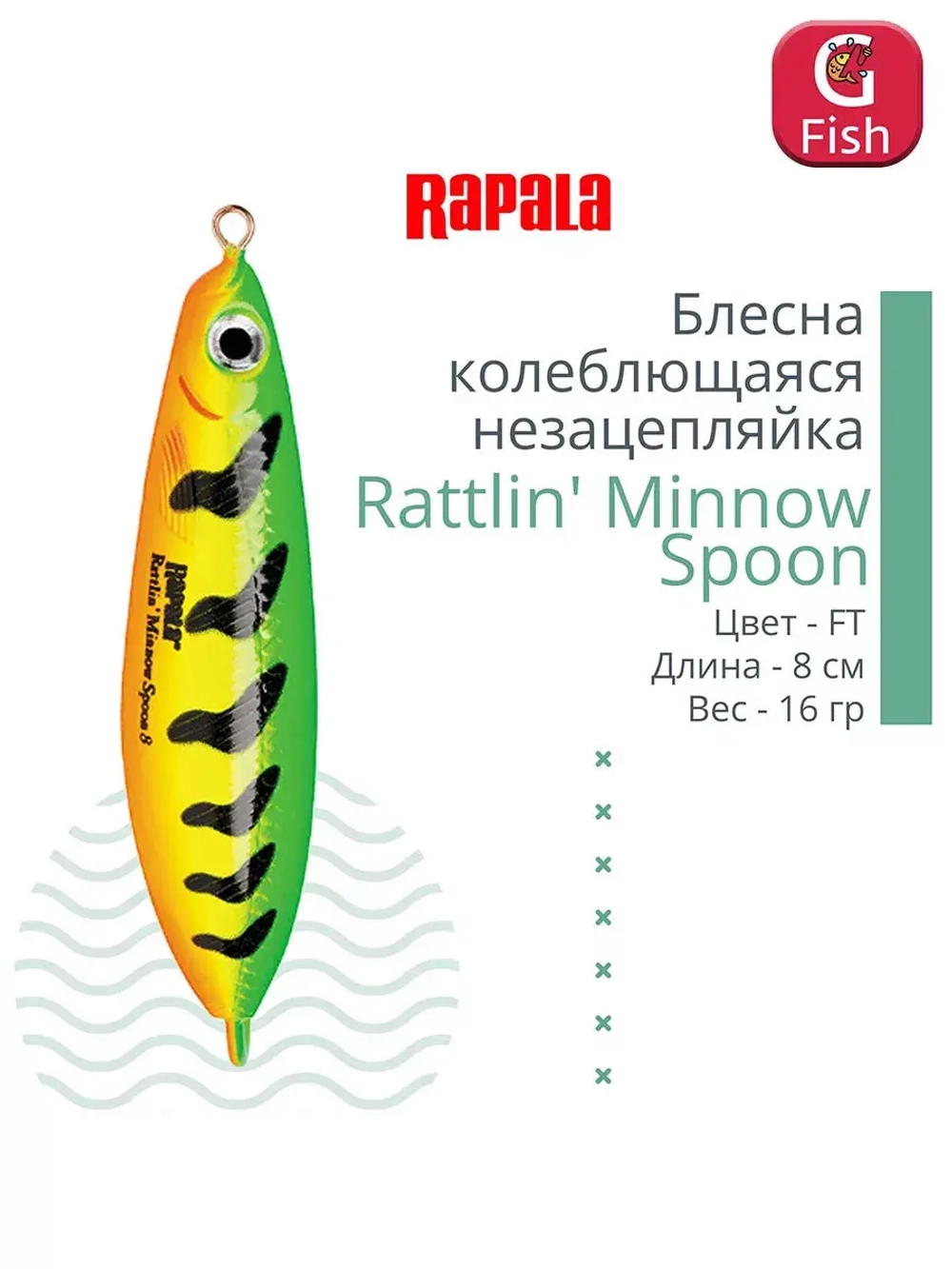 Блесна колебалка Rattlin' Minnow Spoon /PEL
