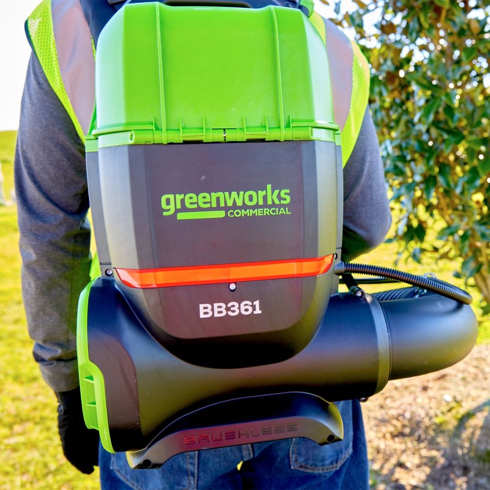 Воздуходув аккумуляторный, ранцевый Greenworks GD82BP2 Арт. 2408307, 82V, бесщеточный, без АКБ и ЗУ