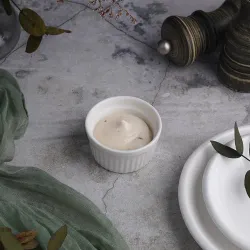 Соусник 30 мл d 5,6 см h3,3 см круглый Рамекин рельефный белый фарфор P.L. Proff Cuisine [16]