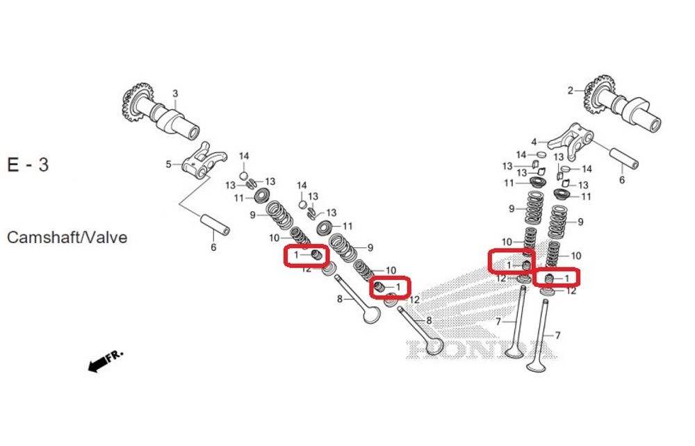 12209-ML0-722. SEAL, VALVE STEM (ARAI)