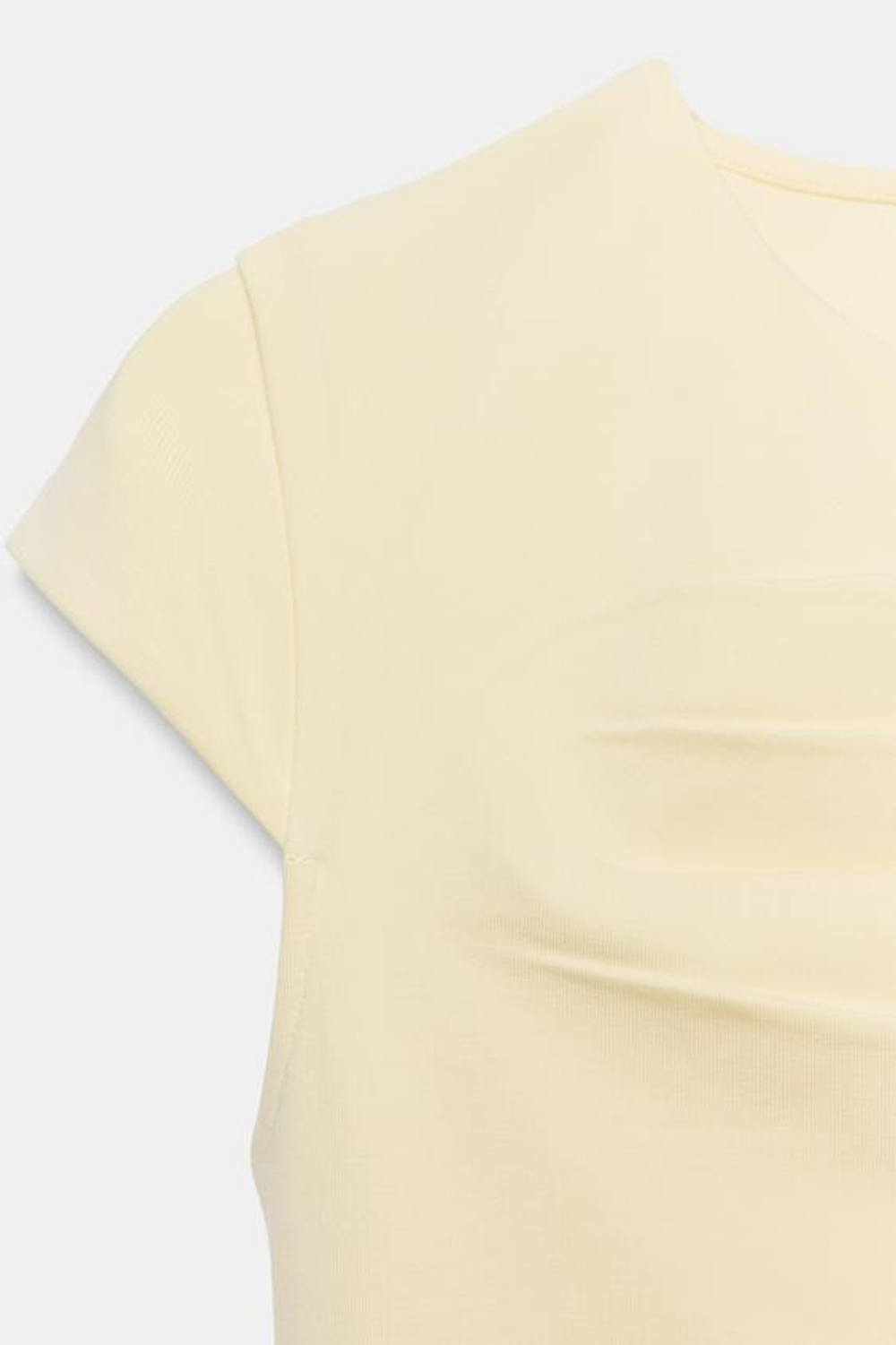 ZARA ТОП С ВЫРЕЗОМ И ДРАПИРОВКОЙ, ЖЕЛТЫЙ