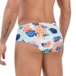 Мужские плавки с морским принтом Acuatic Swimsuit Brief (Размер: M) (Цвет: голубой)