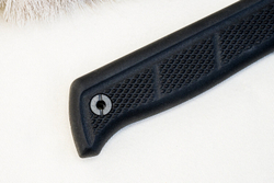 Нож Kizlyar Supreme Baikal M AUS-10Co (Cryo) SW BKH LS (StoneWash, Black Kraton Handle, Leather Sheath)