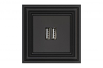 Устройство зарядное USB (A+A) 3,4А, шоколад матовое, Classic