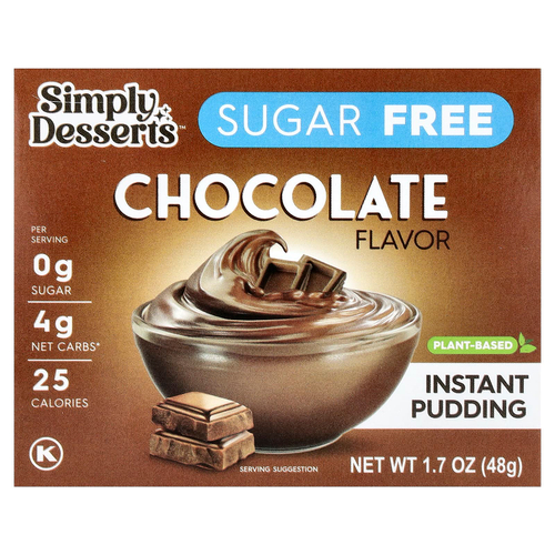 Simply Desserts, растительный растворимый пудинг, со вкусом шоколада, 48 г (1,7 унции)