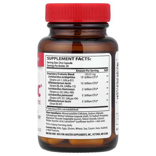 Master Supplements, Theralac®, пробиотик широкого спектра действия, 30 капсул