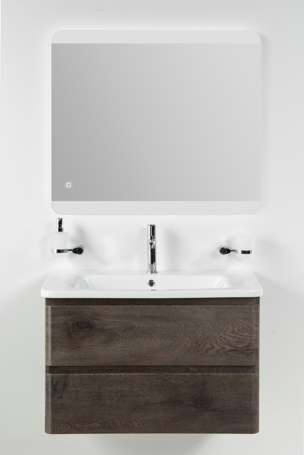 Тумба под раковину BelBagno 80 ALBANO-CER-800-2C-SO-RNG подвесная Robere Nature Grigio