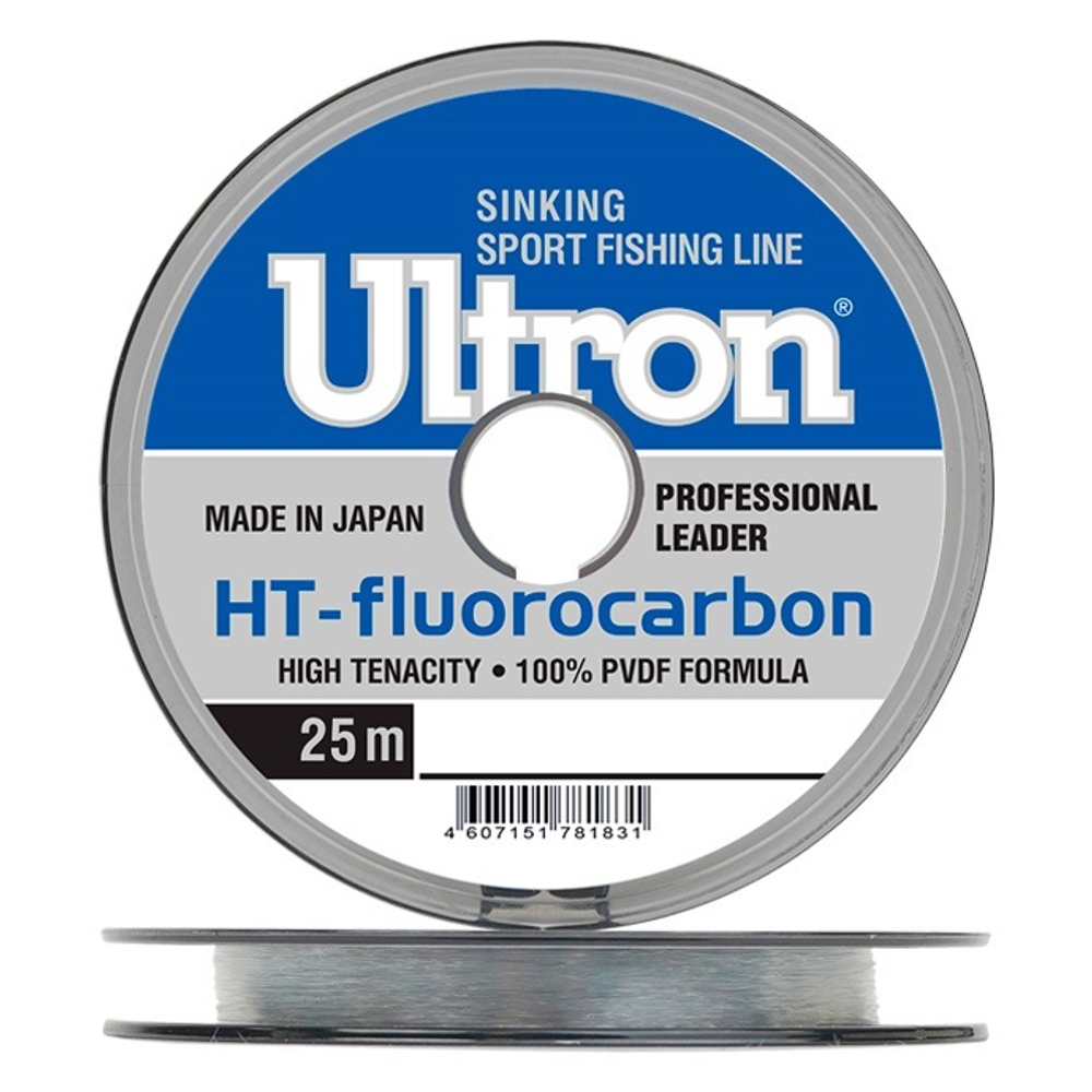 Леска ULTRON Fluorocarbon 0,28 мм., 6,4 кг, 25 м, прозрачная