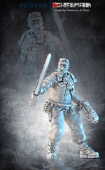 Astra Militarum Sergeant Сержант с мечом и плазменным пистолетом миниатюра для dnd, днд, pathfinder, фентези, Настольная игра, НРИ, Варгейм, РПГ