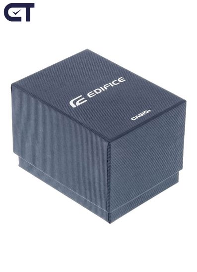 Casio EFR-526D-3A Edifice часы наручные мужские — стильный стальной хронограф с серо-зелёным циферблатом