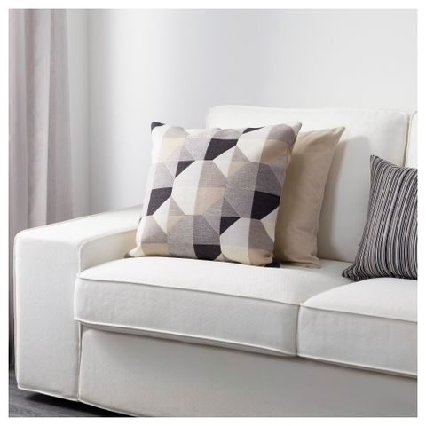 Чехол на подушку IKEA SVARTHO (СВАРТХО), Серо-бежевый, 50x50 см