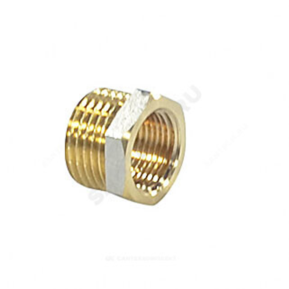 Футорка латунь никель Ду 40х32 (1 1/2"х1 1/4") НР/ВР 9024 ГОСТ 32585-2013 Aquasfera 9024-12