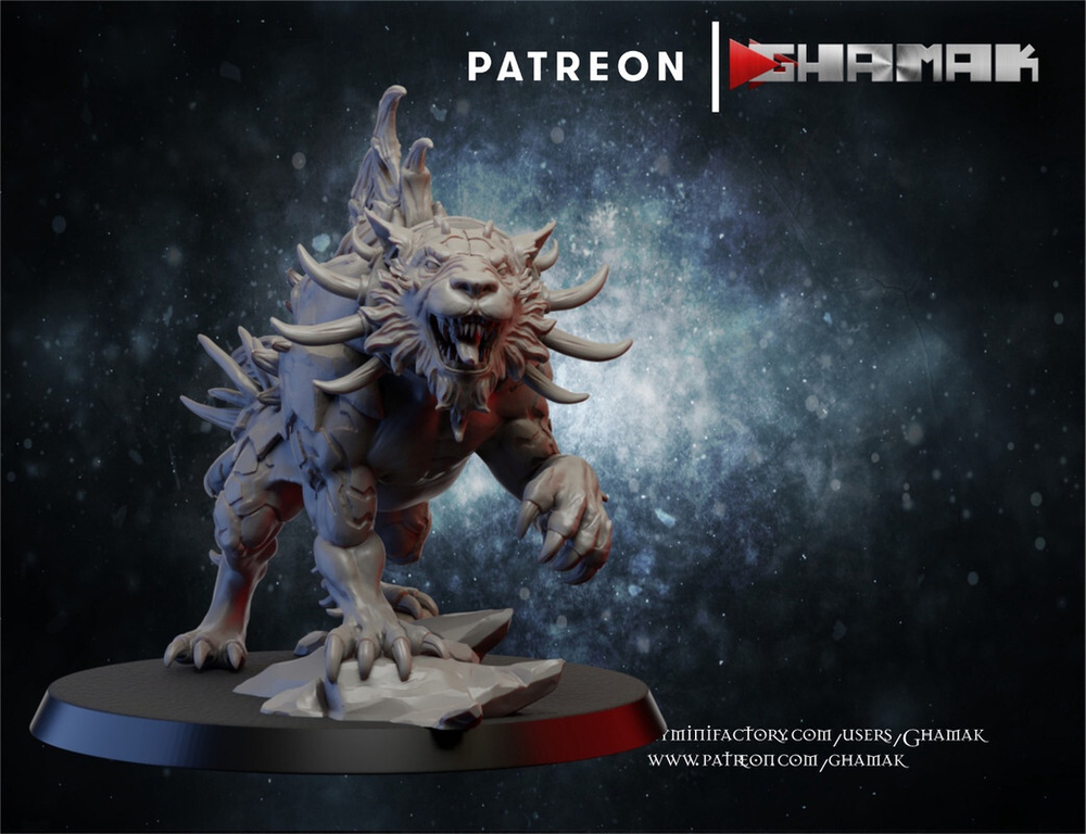 Grand Alliance Chaos Creatures of Chaos Хаоситский кот №1 миниатюра для dnd, днд, pathfinder, фентези, Настольная игра, НРИ, Варгейм, РПГ