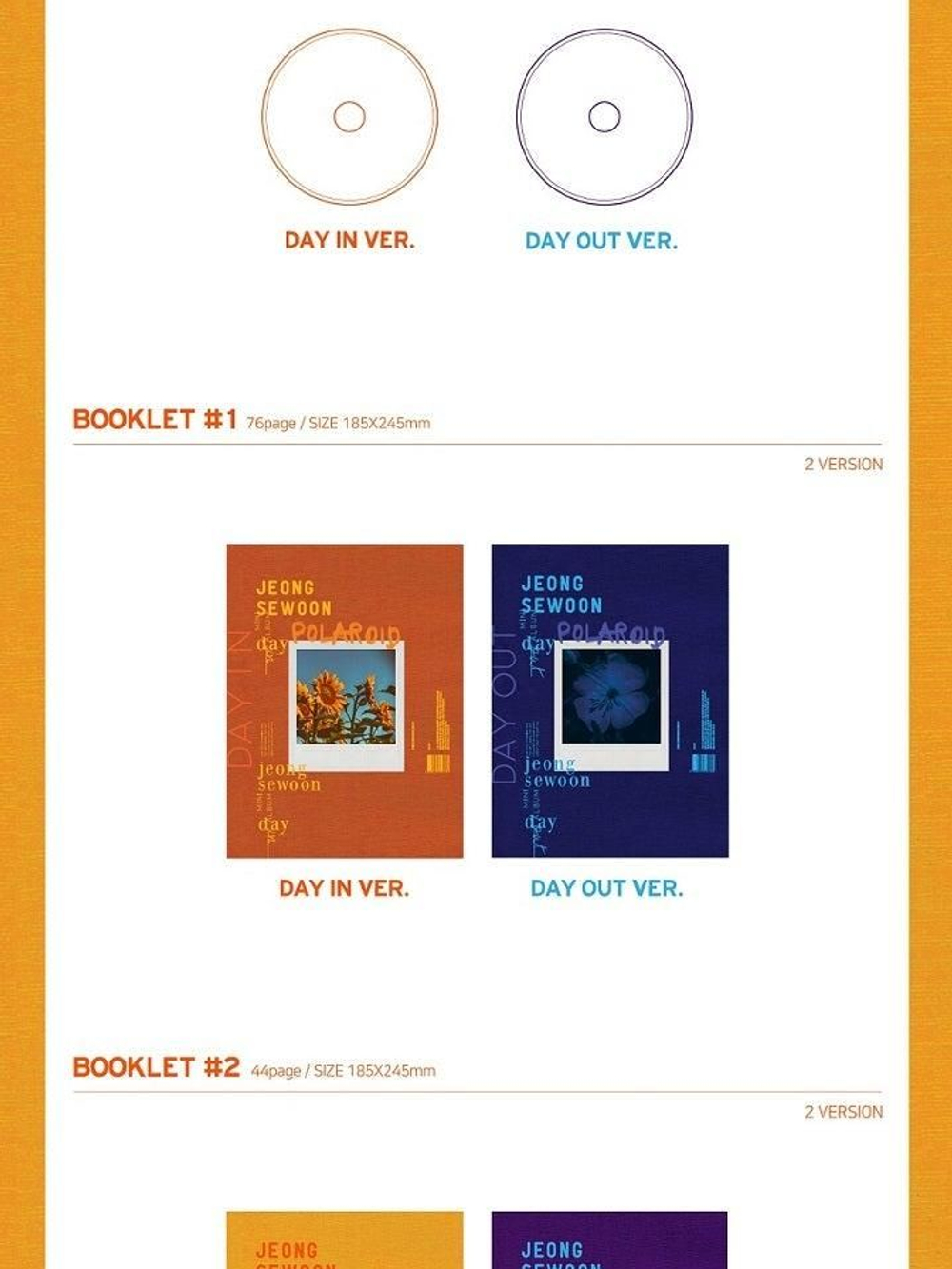 Альбом Jeong Sewoon - Day 4th Mini Album 2 Version SET