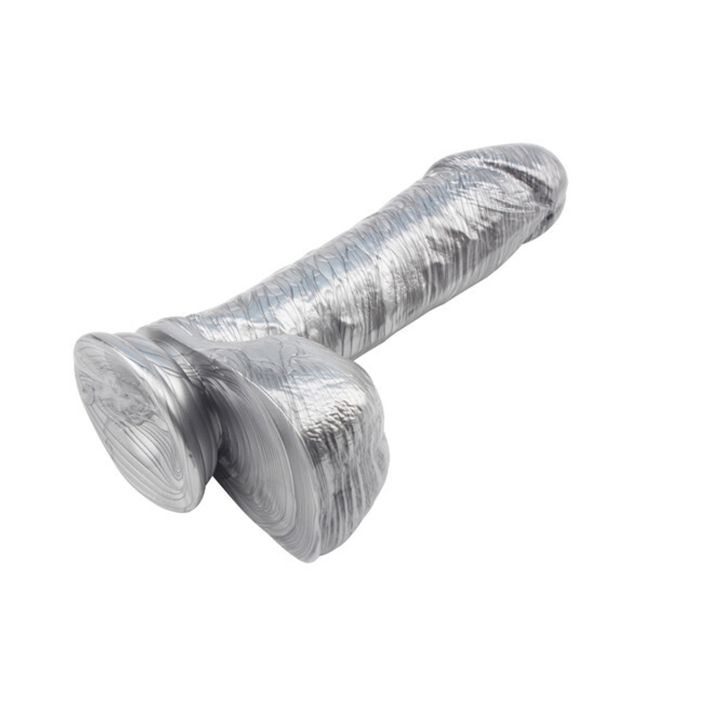 Фаллоимитатор на присоске серого цвета Ben Dover Silver (Цвет: серый)
