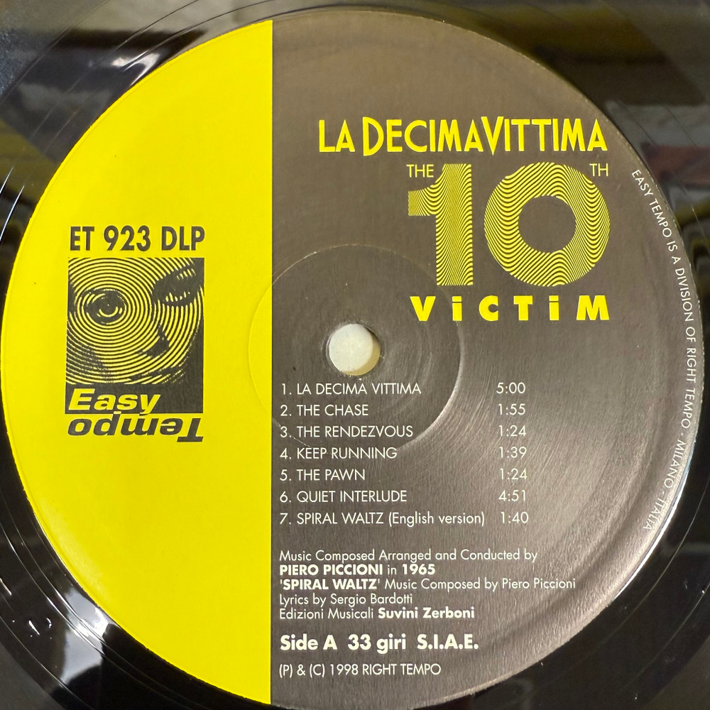 La Decima Vittima - Piero Piccioni ‎2LP (Италия 1998г.)