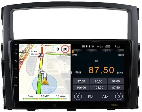 Магнитола для Mitsubishi Pajero 4 2006-2022 - Parafar PF458FHD на Android 13, CarPlay, 4G SIM-слот