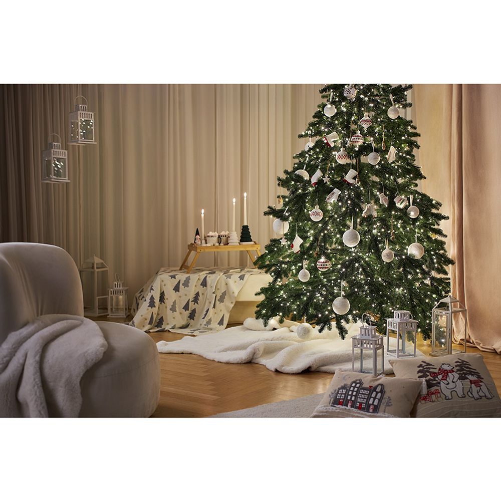 Набор ёлочных украшений с подсветкой Festive embroidery из коллекции New Year Essential, 4 шт.