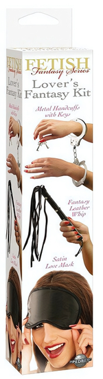 Fetish Fantasy Series набор Lover's Fantasy Kit: наручники+плетка+маска (Цвет: черный)