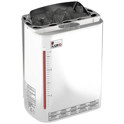 Электрическая печь SAWO MINI COMBI MNC-30NS-Z (3,0 кВт, с парогенератором, выносной пульт, внутри оцинковка, снаружи нержавейка)