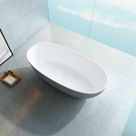 Ванна Vincea Solid Surface VBT-6S01MG, 1700*750*550, серый/белый мат., слив-перелив