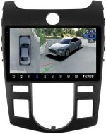 Магнитола для KIA Cerato 2 2008-2013 (климат, рамка черная) - Teyes CC3-2K-360 на Android 10, Быстрая, 2K QLED, CarPlay, 4G SIM-слот, 4 камеры в комплекте