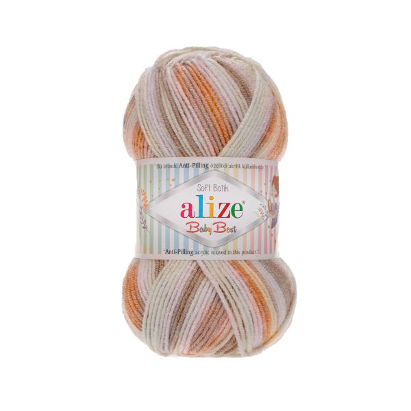 Пряжа Alize (Ализе) Baby Best Batik / уп.5 мот. по 100 г, 240м, 7541 секционный