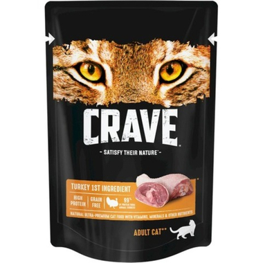 Crave Индейка в желе пауч для кошек 70 г