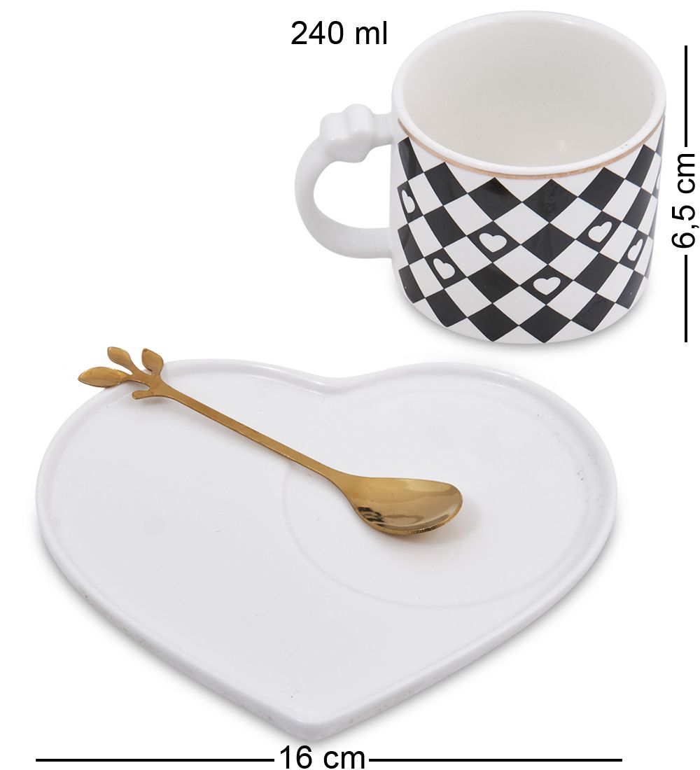GAEM Art MUG-418/1 Чайная пара «Сердце»