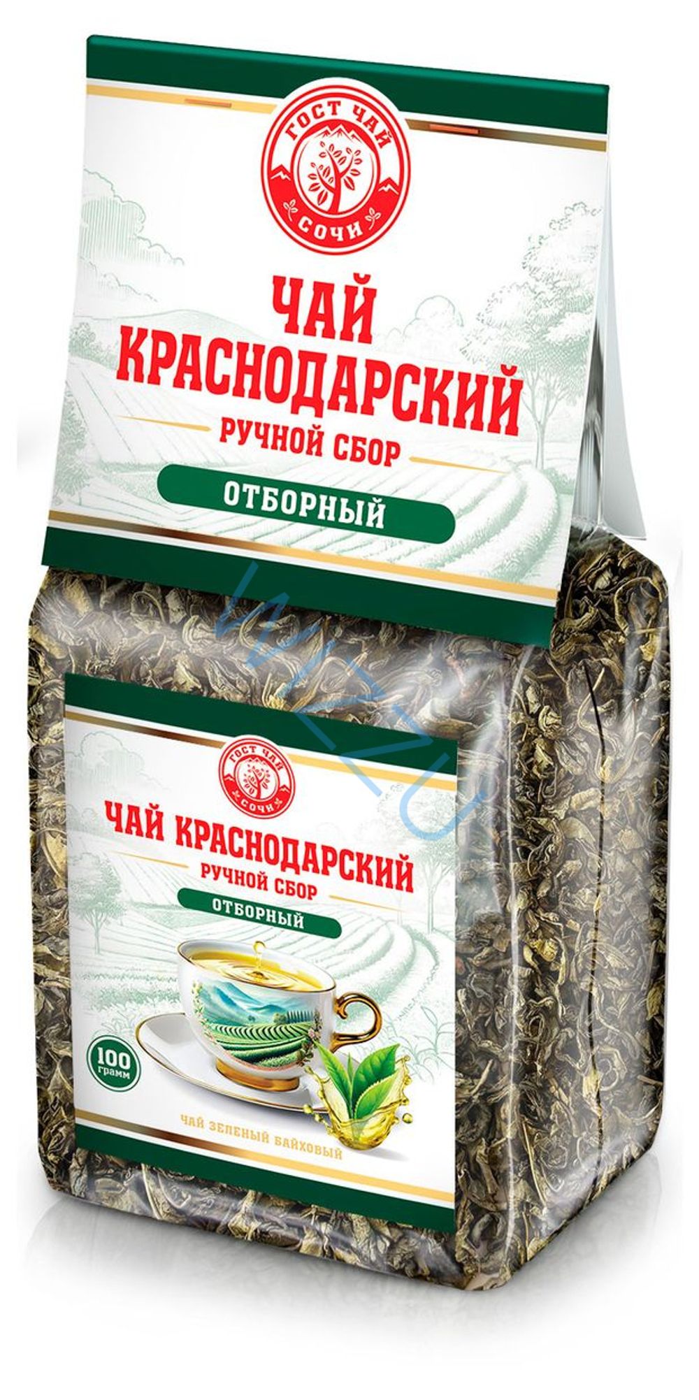 Чай Краснодарский зеленый Отборный м/у 100г