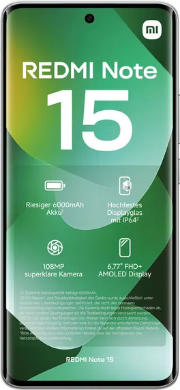 Смартфон Xiaomi Redmi Note 15 4G NFC 6 ГБ | 128 ГБ («Зелёный лес» | Forest Green) (версия Global)