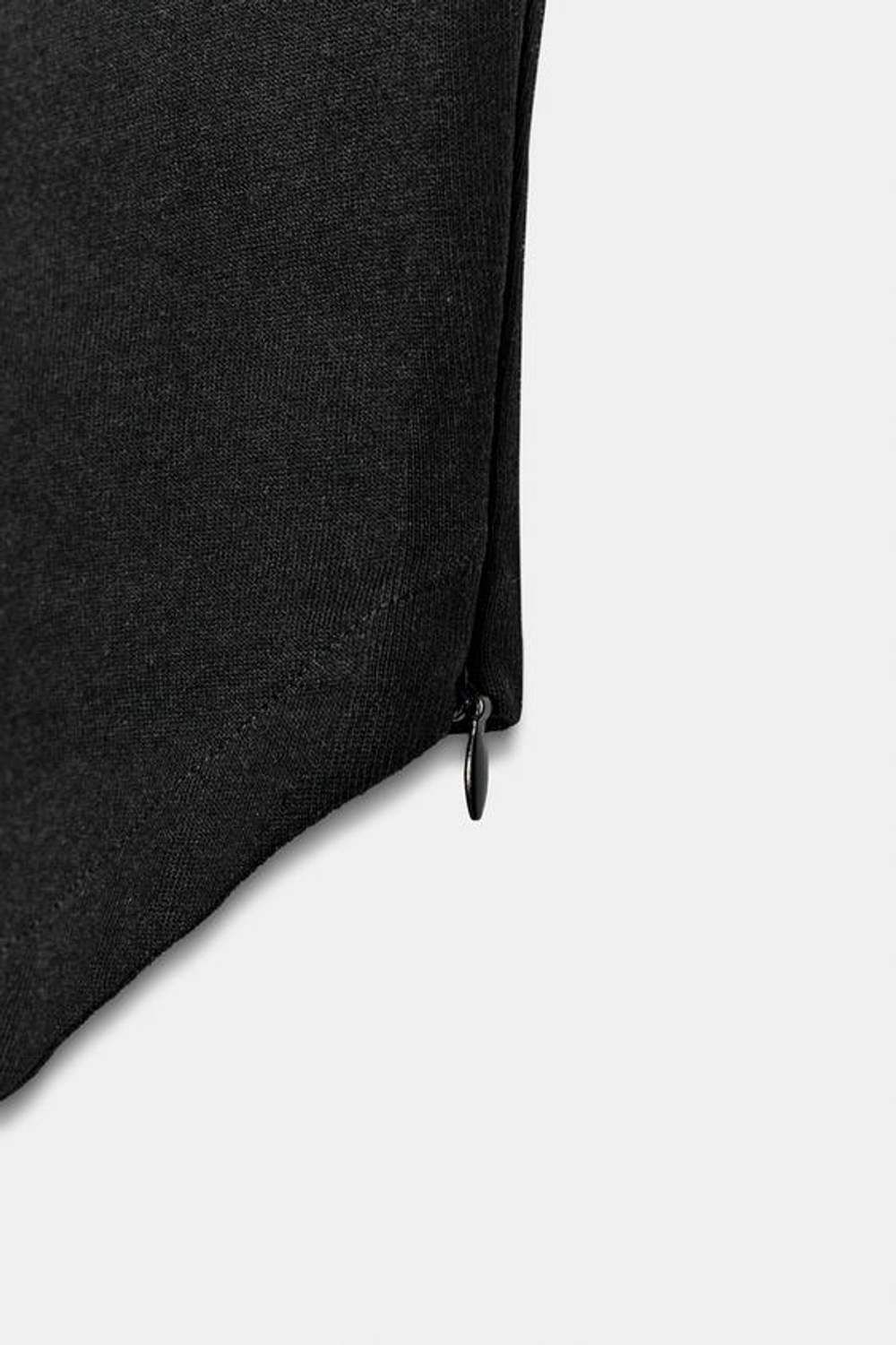 ZARA ФУТБОЛКА С КОРОТКИМИ РУКАВАМИ И ВОЛАНАМИ, ЧЕРНЫЙ