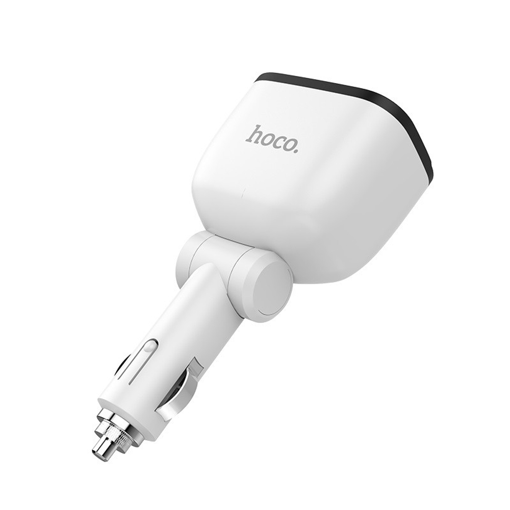 Автомобильное заряд. устр. Hoco Z28 2USB дисплей, белое