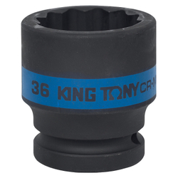 KING TONY (653036M) Головка торцевая ударная двенадцатигранная 3/4", 36 мм