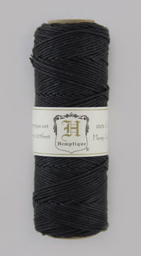 Шнур пеньковый ⌀1.0 мм / 62.5 метра, на катушке, 50 г, Hemptique HS20CO-BLK50R