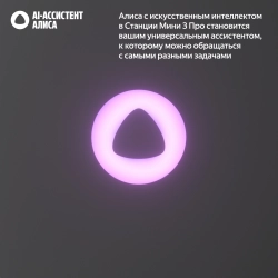 Умная колонка Yandex Станция Мини 3 Про Алиса черный 18W 1.0 BT/Wi-Fi (YNDX-00059BLK)