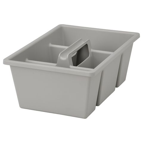 Ящик с отделениями IKEA FANGGRODA (ФАНГГРОДА), Светло-серый, 35x24x14 см
