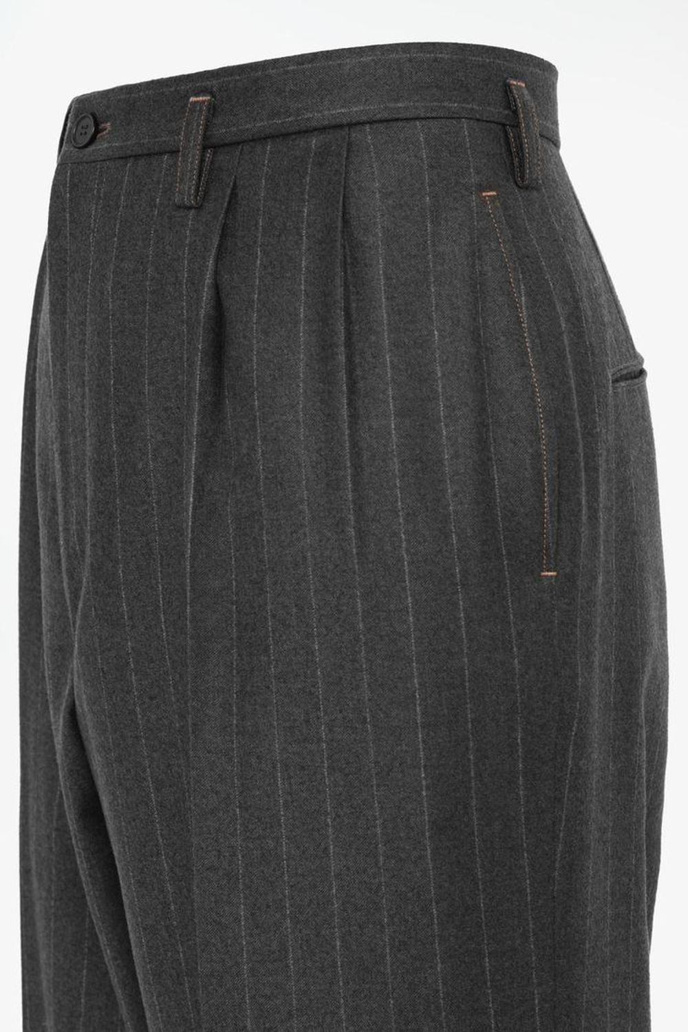 ZARA X JOHN GALLIANO БРЮКИ В ПОЛОСКУ ИЗ 100% ШЕРСТИ — LIMITED EDITION, ТЕМНО-ЗЕЛЕНЫЙ