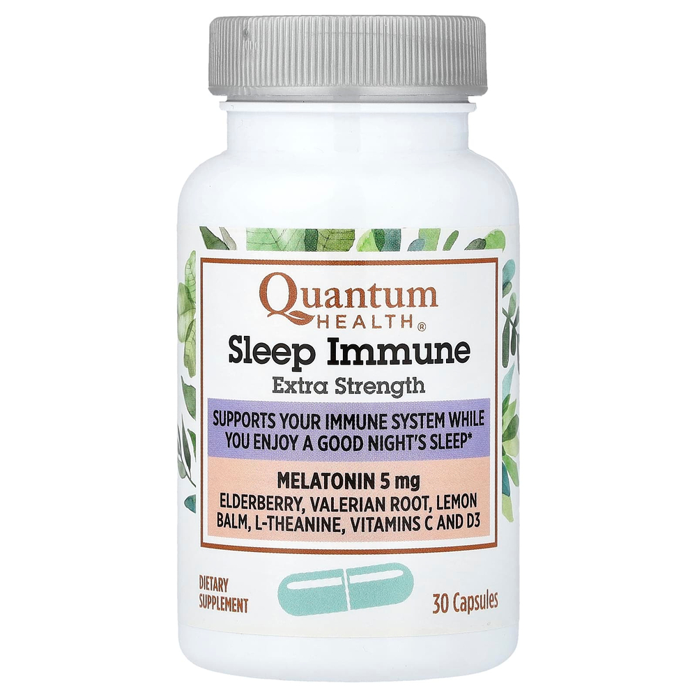 Quantum Health, Sleep + Immune, мелатонин, 30 капсул